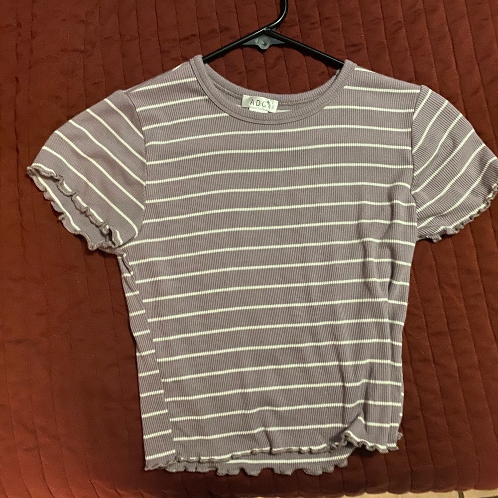 Purple striped purple shirt